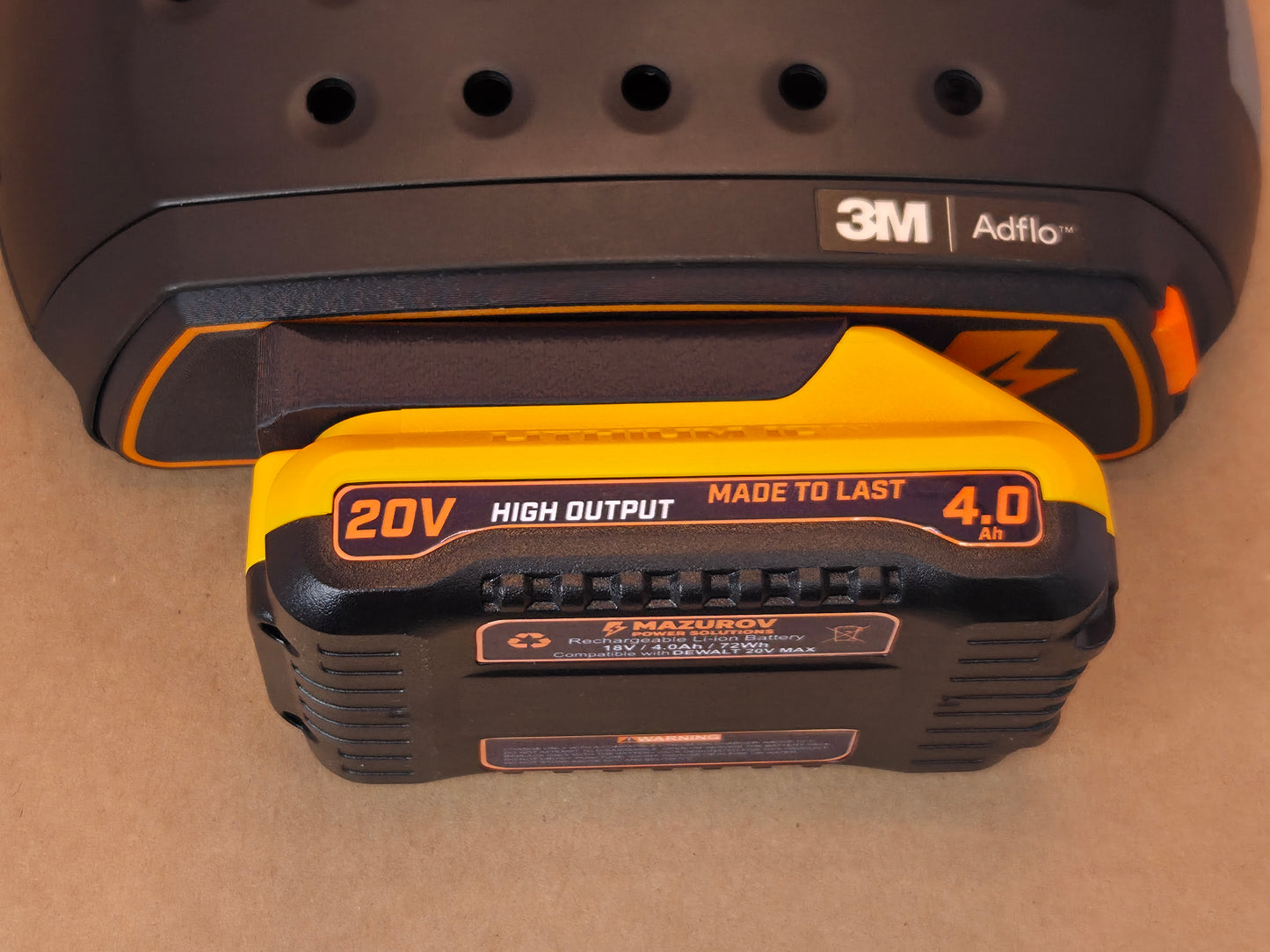 DeWalt 20V MAX Battery Adapter for 3M Speedglas Adflo PAPR