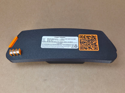 DeWalt 12V MAX Adflo adapter - spec label, QR code and contacts - label-side view